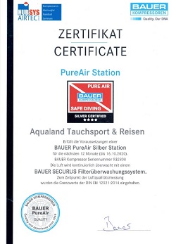 Bauer Pure Air Zertifikat